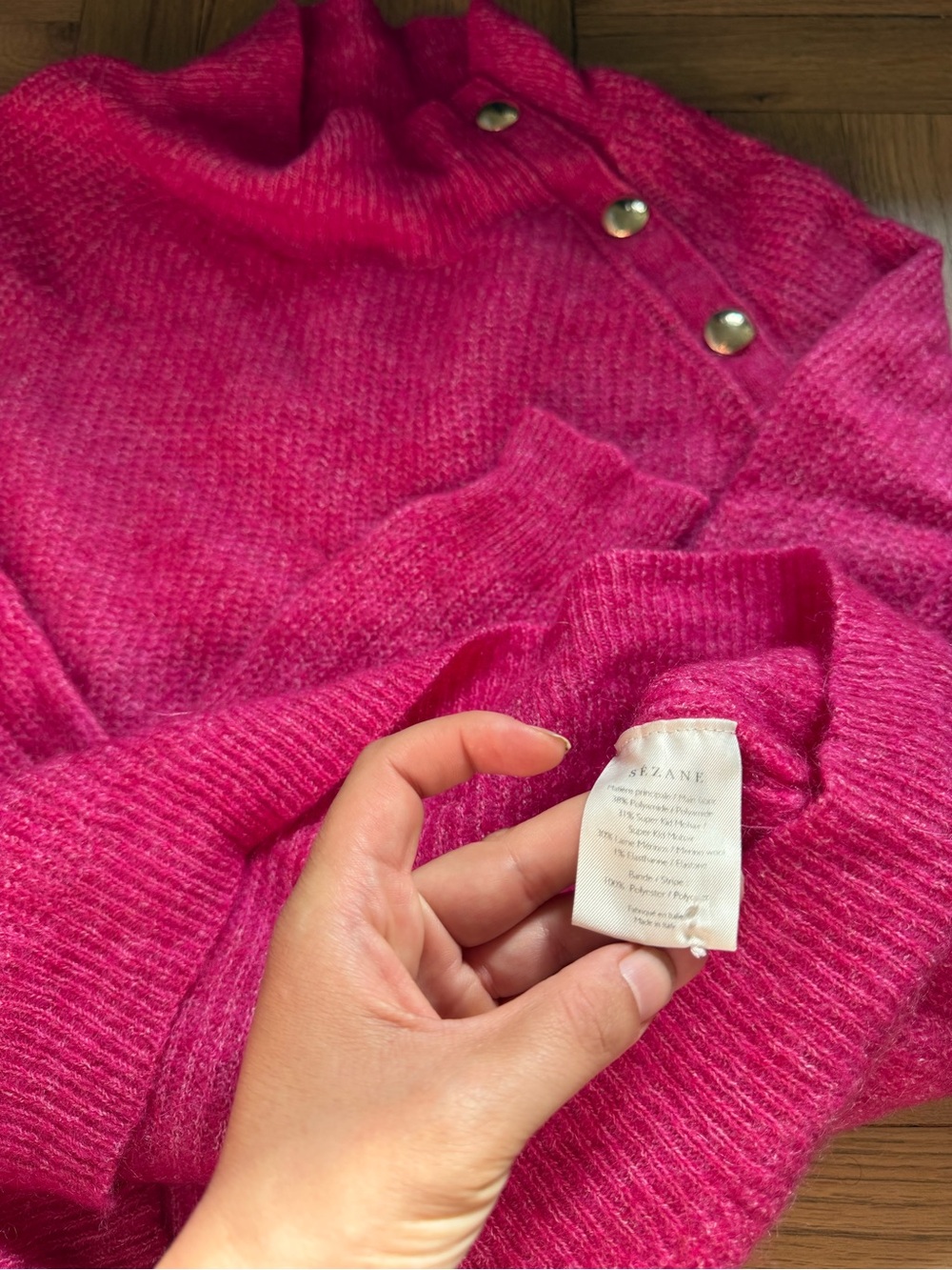 Sézane Pink Wool Sweater - Picture 4 of 5